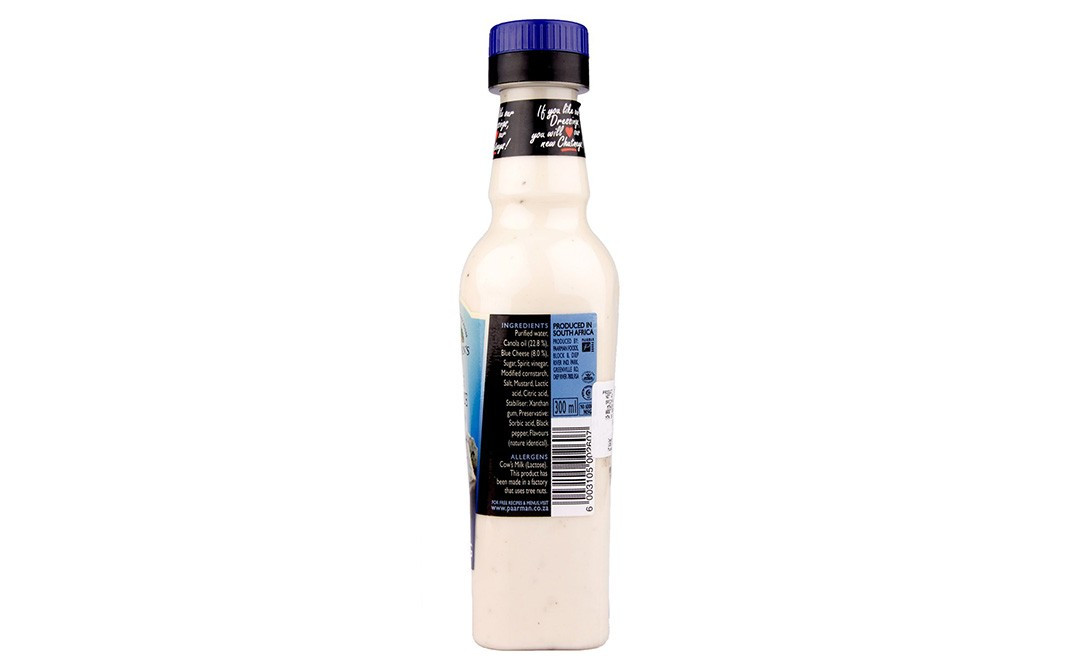 Ina Paarman's Blue Cheese Creamy Salad Dressing   Glass Bottle  190 grams